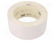 Tape: marking; white; L: 33m; W: 50mm; Thk: 0.13mm; 2.5N/cm; 130% 3M