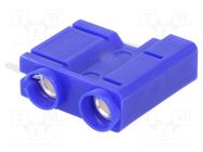 Connector: 4mm banana; socket; 10A; 250VDC; blue; silver plated DELTRON