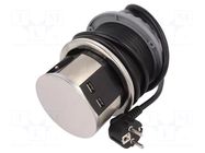 Plug socket strip: furniture; furniture socket; IP20; 16A; 3680W ORNO