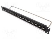 Connector: USB A; patch panel; screw; rack; M3; Height: 1U CLIFF