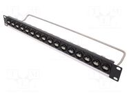 Connector: USB A; patch panel; screw; rack; M3; Height: 1U CLIFF