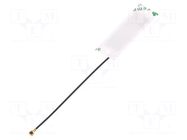 Antenna; Bluetooth,WiFi,ZigBee; 2.8dBi; linear; 35x11x0.1mm; U.FL MOLEX