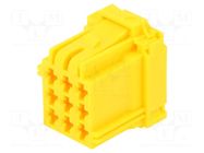 Connector: automotive; plug; female; MCP 2.8; PIN: 9; for cable TE Connectivity