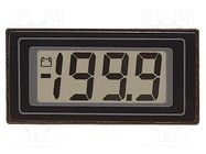 Voltmeter; digital,mounting; 0÷200mV; on panel; snap fastener LASCAR