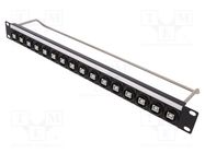 Connector: USB B; patch panel; screw; rack; M3; Height: 1U CLIFF