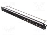 Connector: fiber optic; patch panel; ST; screw; Height: 1U; rack CLIFF