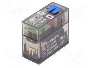 Relay: electromagnetic; DPDT; Ucoil: 12VDC; 8A; 8A/250VAC; PCB HONGFA RELAY