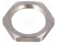 Nut; PG9; stainless steel; 22mm; Thread: PG; GM-INOX HUMMEL