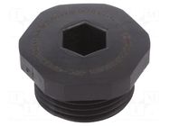 Stopper; M20; 1.5; IP68; polyamide; black; Thread: metric; -20÷90°C HUMMEL