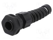 Cable gland; with strain relief; PG7; IP66,IP68; polyamide; black ALPHA WIRE