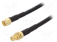 Cable; 2m; RP-SMA male,RP-SMA female; black; 50Ω Goobay