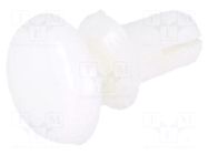 Rivet; polyamide; L.rivet: 3.2mm; white; dismountable,push-in DREMEC