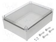 Enclosure: multipurpose; X: 278mm; Y: 378mm; Z: 130mm; SOLID; grey FIBOX