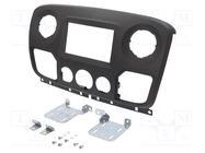 Radio frame; Nissan,Opel,Renault; 2 DIN; matt black PER.PIC.