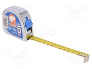 Measuring tape; L: 5m; Width: 19mm; Enclos.mat: ABS; measure MEDID