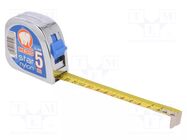Measuring tape; L: 5m; Width: 19mm; ABS; measure MEDID