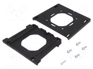 Wall mounting element; polyamide; black; BoPad; 75x75mm BOPLA