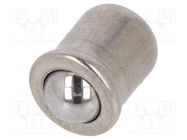 Smooth ball spring plunger; stainless steel; L: 5mm; F1: 2.5N ELESA+GANTER