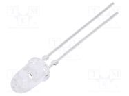 LED; 5mm; red; 1000÷2500mcd; 4°; Front: convex; 1.8÷2.2VDC VISHAY