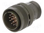 Connector: circular; plug; for cable; PIN: 17; male; soldering; 13A AMPHENOL