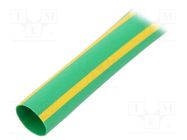 Heat shrink sleeve; thin walled; 3: 1; 6mm; L: 30m; yellow-green HELLERMANNTYTON