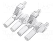 Fiber for LED; Ø3mm; L: 15mm; No.of mod: 4; round; Front: flat MENTOR