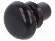 Rivet; polyamide; L.rivet: 3.5mm; Panel cutout diam: 3.1mm; black DREMEC