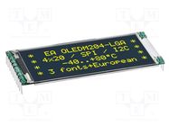 Display: OLED; alphanumeric; 20x4; Dim: 60.66x26x2.4mm; yellow DISPLAY VISIONS