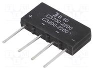 Bridge rectifier: single-phase; Urmax: 80V; If: 3.7A; Ifsm: 150A 