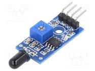 Sensor: flame; infrared; analog,digital; 3.3÷5VDC; IC: LM393; Ch: 1 OKYSTAR