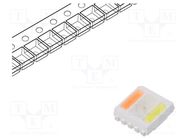 LED; SMD; 5050,PLCC10; RGBW; 5.4x5x1.65mm; 114÷123°; 20mA REFOND