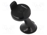 Phone holder; black; for windscreen; 5W; 5V/1A; Len: 1m; W: 113mm 