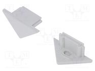 Cap for LED profiles; grey; 2pcs; ABS; TRIO10 TOPMET