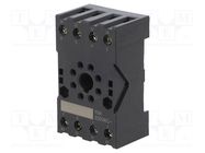 Socket; PIN: 8; 10A; 250VAC; on panel,for DIN rail mounting HONGFA RELAY