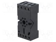 Socket; PIN: 8; 10A; 250VAC; on panel,for DIN rail mounting HONGFA RELAY