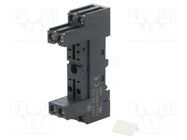 Socket; PIN: 8; 10A; 250VAC; on panel,for DIN rail mounting HONGFA RELAY