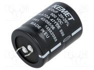 Capacitor: electrolytic; SNAP-IN; 470uF; 500VDC; Ø35x45mm; ±20% KEMET