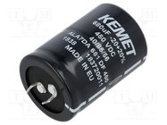 Capacitor: electrolytic; SNAP-IN; 680uF; 450VDC; Ø35x50mm; ±20% KEMET