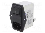 Connector: AC supply; socket; male; Inom: 4A; Ir: 0.35mA; 250VAC ROXBURGH EMC