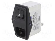 Connector: AC supply; socket; male; Inom: 4A; Ir: 0.35mA; 250VAC ROXBURGH EMC