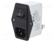 Connector: AC supply; socket; male; Inom: 6A; Ir: 0.35mA; 250VAC ROXBURGH EMC