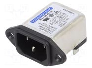 Connector: AC supply; socket; male; Inom: 6A; Ir: 0.35mA; 250VAC ROXBURGH EMC