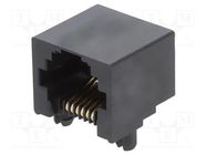 Connector: RJ12; socket; PIN: 6; Cat: 3; low profile; gold-plated MOLEX