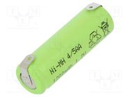 Re-battery: Ni-MH; 4/5AA; 1.2V; 1200mAh; soldering lugs JJJ