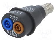 Adapter; 4mm; Cap: E14 BEHA-AMPROBE