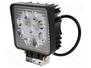 Lamp: working; 27W; 6500K; IP67; Light source: LED x9; 1400lm ELTA