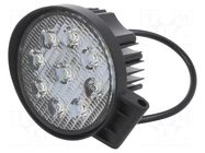 Lamp: working; 27W; 10÷30VDC; 6500K; IP67; Light source: LED x9 ELTA