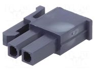 Connector: wire-wire/PCB; plug; female; Mini-Fit Jr; 4.2mm; PIN: 2 MOLEX