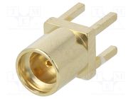 Connector: MMCX; socket; female; straight; 50Ω; THT; on PCBs; PTFE MOLEX