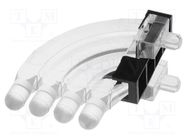 Fiber for LED; round; Ø3mm; No.of mod: 4; Front: convex MENTOR